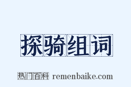 探骑组词是什么意思的图片
